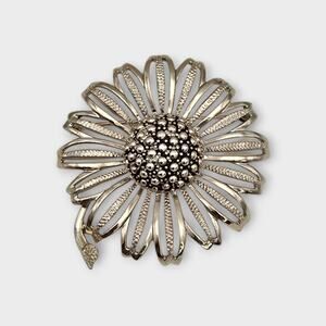 Sarah Coventry Daisy Bloom Floral Gold Openwork Pin Brooch – Vintage Romance